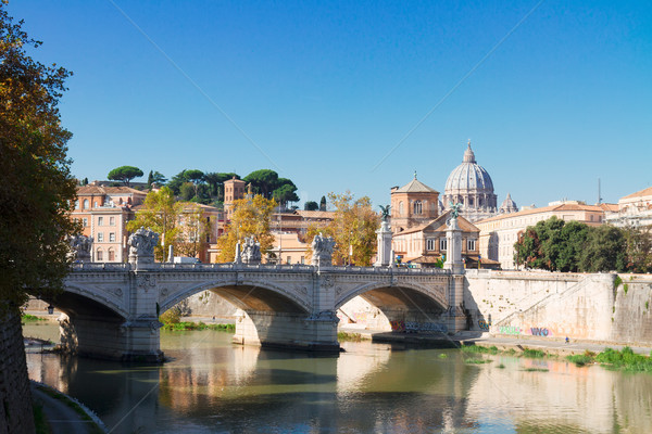 Cathédrale pont rivière eau ville bleu [[stock_photo]] © neirfy