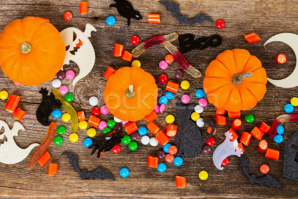 Stok fotoğraf: Renkli · halloween · ahşap · hile