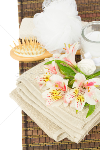 Сток-фото: Spa · цветы · аромат · свечу · ванны