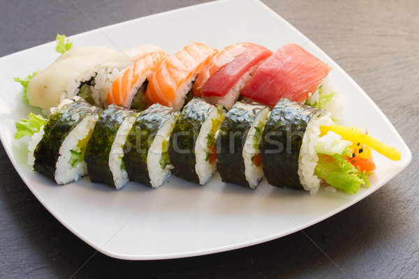 dinner with  sushi dish Stock photo © neirfy