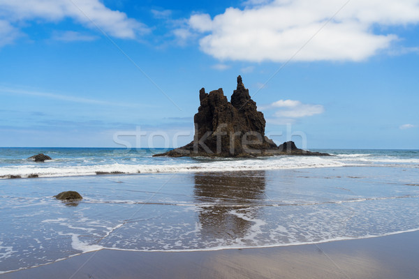 Beach playa Benijo, Tenerife island, Spain Stock photo © neirfy