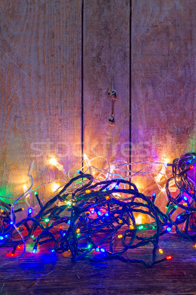 Christmas multicolored lights Stock photo © neirfy