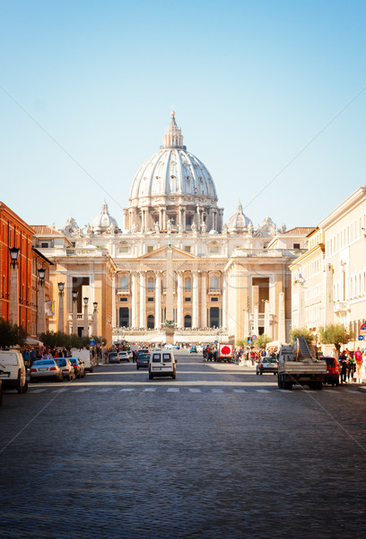 Katedrális Róma Olaszország kilátás utca nap Stock fotó © neirfy