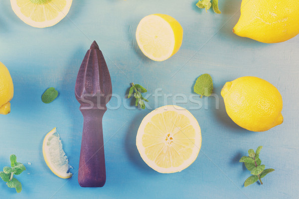 Fresh lemon fruits Stock photo © neirfy