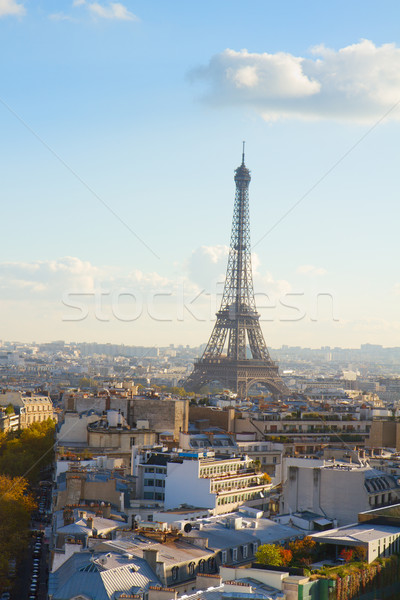 Eiffel tour Parijs stadsgezicht najaar dag Stockfoto © neirfy