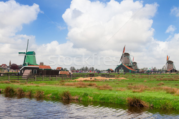 Zdjęcia stock: Holenderski · rzeki · wody · kanał · trawy · charakter