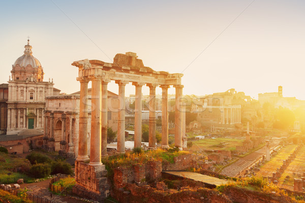 Foro romana ruinas Roma Italia paisaje urbano Foto stock © neirfy