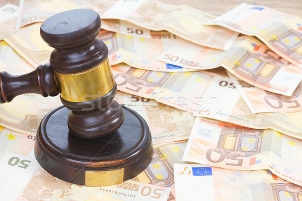 Law Gavel and Euro Money Stock photo © neirfy