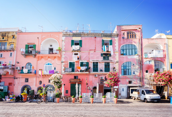 île Italie coloré maisons petite ville rue [[stock_photo]] © neirfy