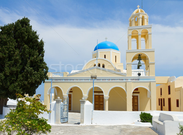 Foto stock: Iglesia · santorini · Grecia · cielo · edificio · paisaje