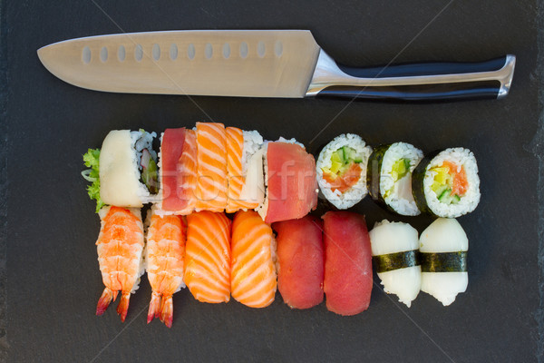 lunch with  sushi dish Stock photo © neirfy