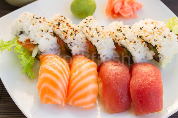 lunch with  sushi dish Stock photo © neirfy