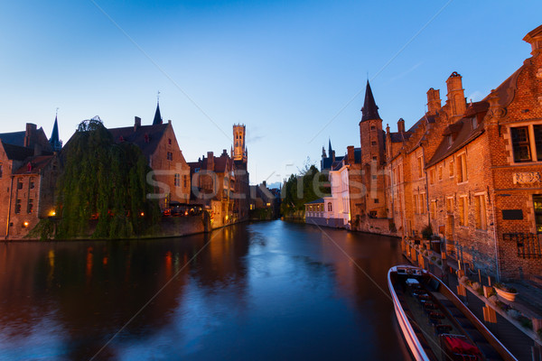 night scene of Brugge Stock photo © neirfy