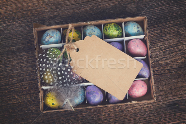 Colored quail eggs  Stock photo © neirfy