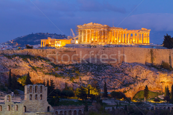 Famous skyline of Athens, Greece Stock photo © neirfy