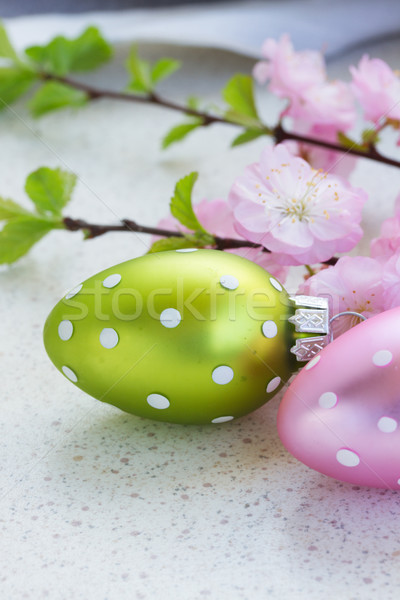 easter egg with flowers Stock photo © neirfy