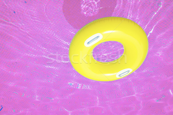 Gummi Ring rosa schwimmend transparent gefliesten Stock foto © neirfy