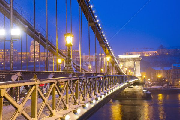 Chain Bridge,  Budapest, Hungary Stock photo © neirfy