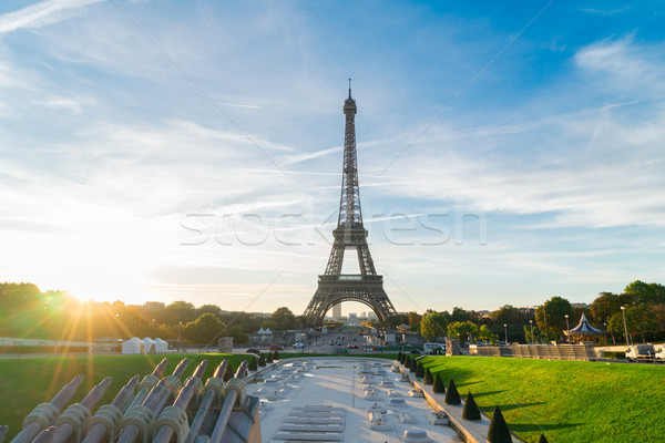 Foto stock: Eiffel · gira · París · Eiffel · Tower · amanecer · Francia