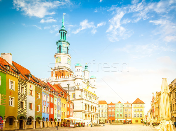 Foto stock: Edad · mercado · cuadrados · Polonia · verano