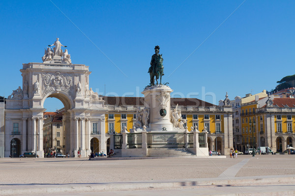Rua Augusta Arch in Lisbon, Portugal Stock photo © neirfy