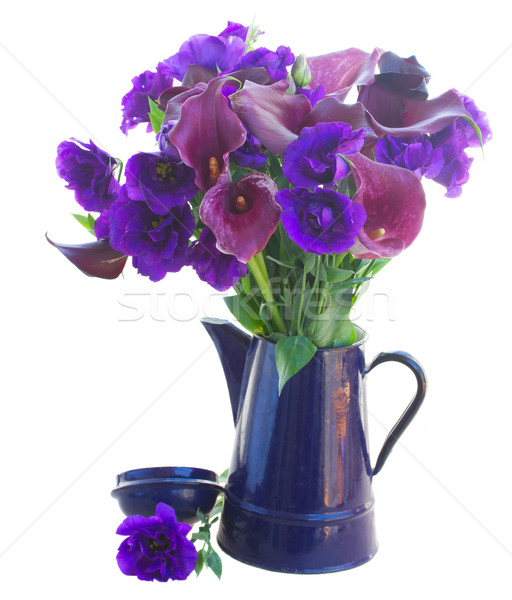 Stock photo: Calla lilly and eustoma flowers