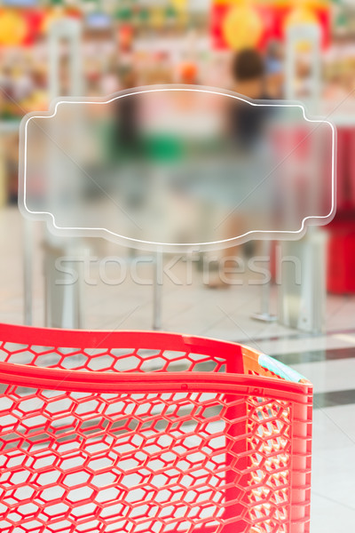 Foto stock: Supermercado · abstrato · carrinho · cópia · espaço · negócio · luz