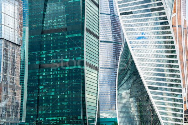 Modernen Wolkenkratzer Stahl Glas Wolkenkratzer Eisen Stock foto © neirfy