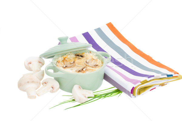 Foto stock: Cogumelo · branco · vegetariano · isolado · restaurante · fazenda