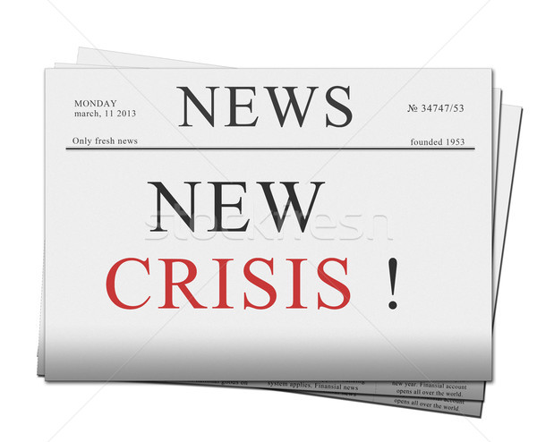  issue of newspapers with crisis news Stock photo © neirfy
