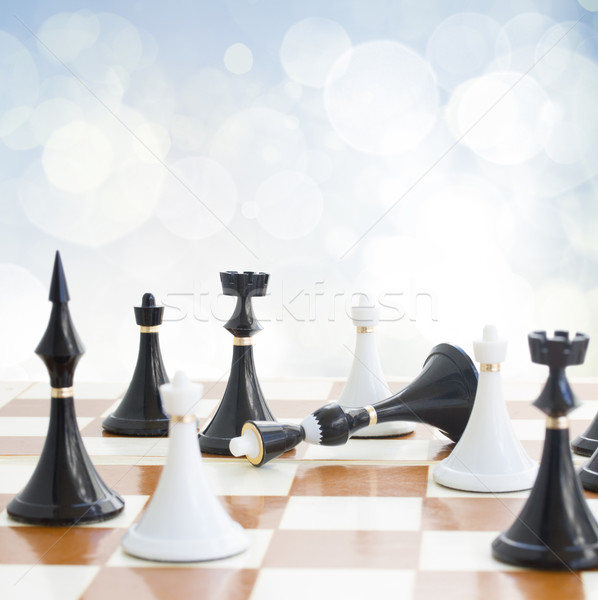 checkmate white defeats black  king Stock photo © neirfy