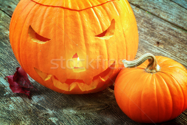 Carved pumpkin Stock photo © neirfy