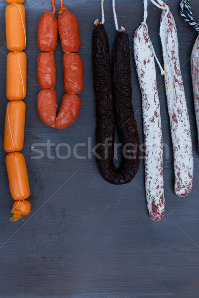 Cured meat and sausages Stock photo © neirfy