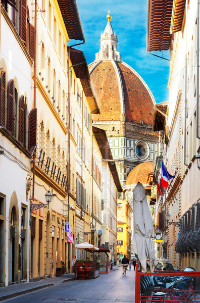 Stradă orasul vechi Florenţa istoric oraş vedere Imagine de stoc © neirfy