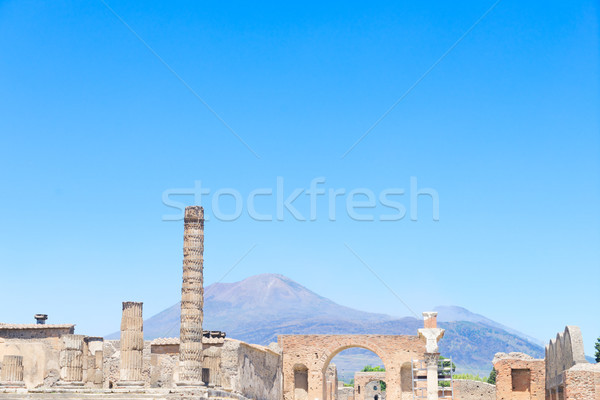 [[stock_photo]]: Ruines · Italie · volcan · ciel · bâtiment · ville