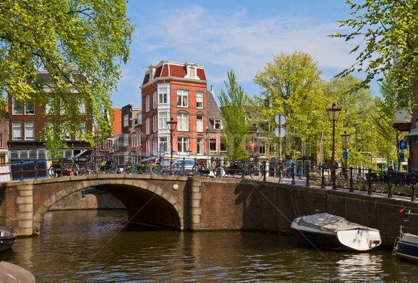 環 阿姆斯特丹 視圖 樹 城市 商業照片 © neirfy