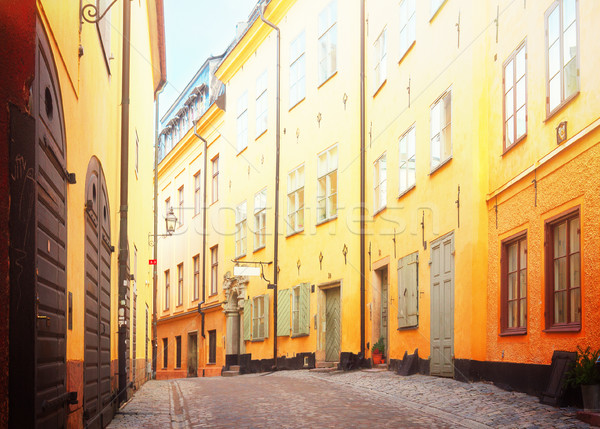 Città vecchia strada Stoccolma Svezia view Foto d'archivio © neirfy