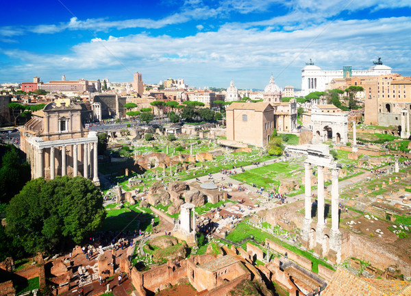 Forum roman Ruinen Stadtbild berühmt antiken Stock foto © neirfy