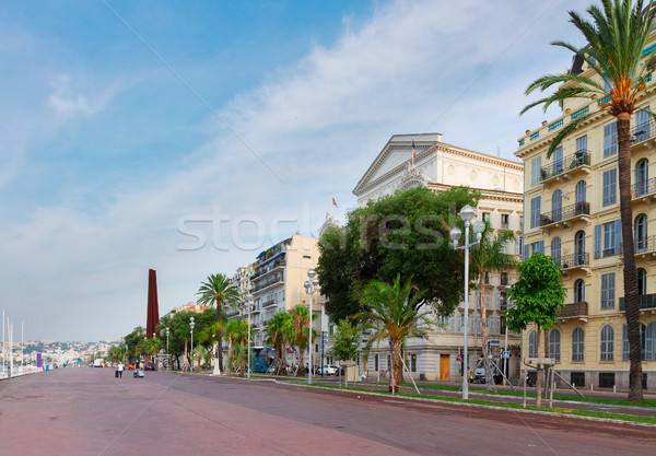 Urbanism nice Franta vedere promenada plajă Imagine de stoc © neirfy