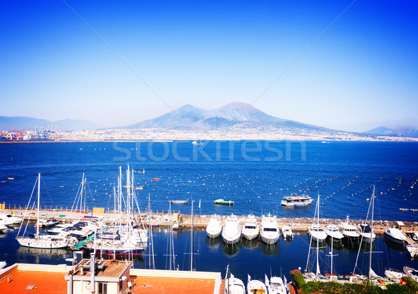 Naples and Vesuvius volcano, Italy Stock photo © neirfy