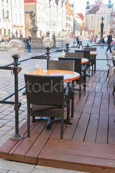 street cafe at spring, Poznan Stock photo © neirfy
