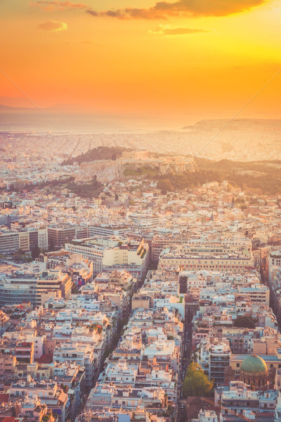 cityscape of Athens at night, Greece Stock photo © neirfy