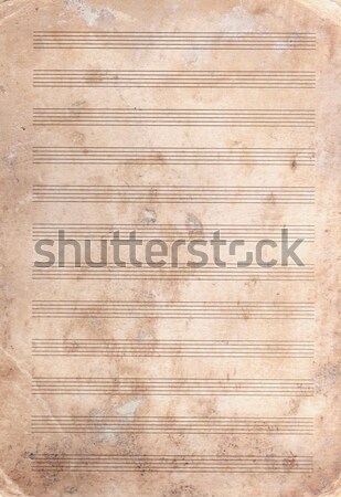 Briefbogen alten befleckt Musik Stock foto © neirfy