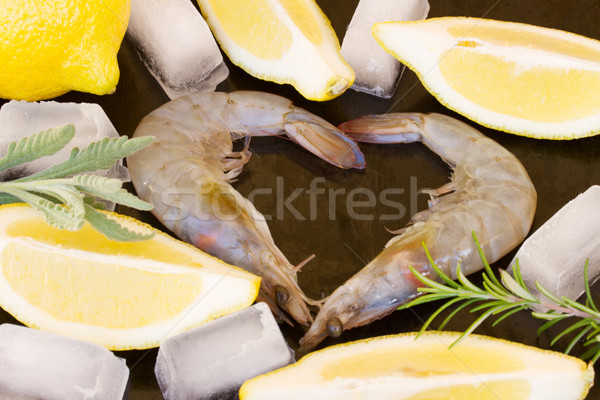 three prawns Stock photo © neirfy