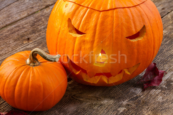 Carved pumpkin Stock photo © neirfy