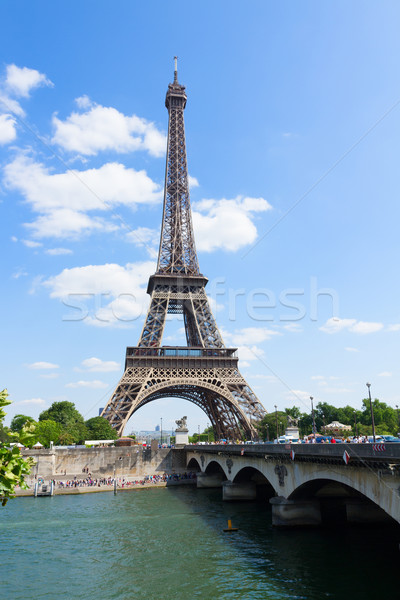 eiffel tour over Seine river Stock photo © neirfy