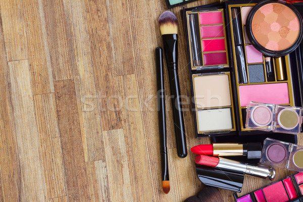 Ingesteld make-up zwarte oog schaduwen exemplaar ruimte Stockfoto © neirfy