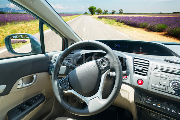 car windscreen with road Stock photo © neirfy