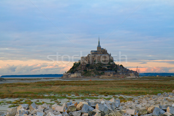 Stock photo: Mont St Michel at sunset , France