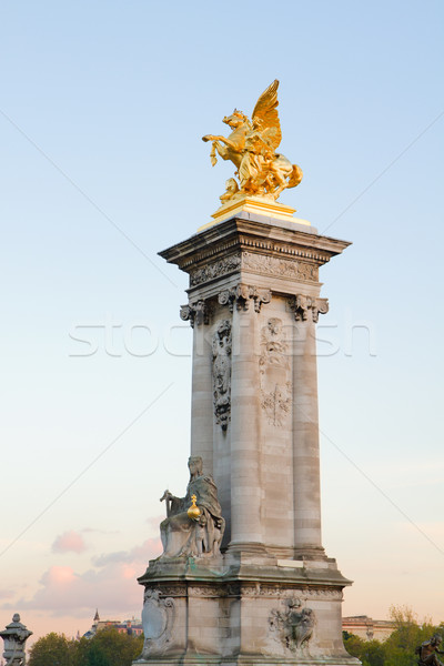 Bridge of Alexandre III pillar, Paris Stock photo © neirfy